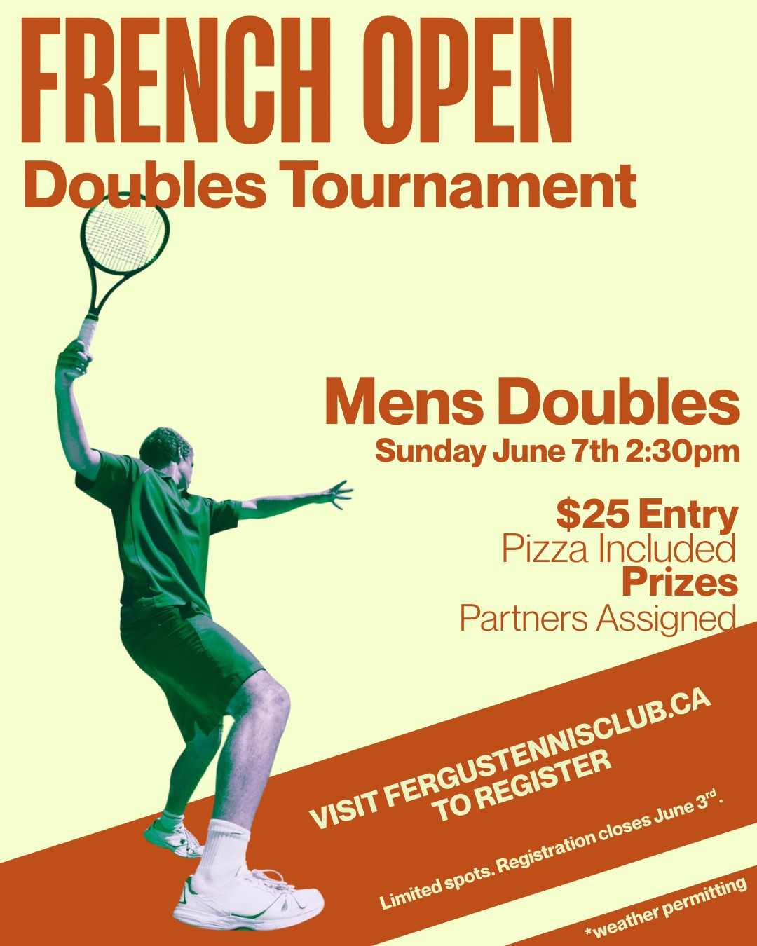 Men's FTC "French Open" Doubles Tournament — June 7, 2026